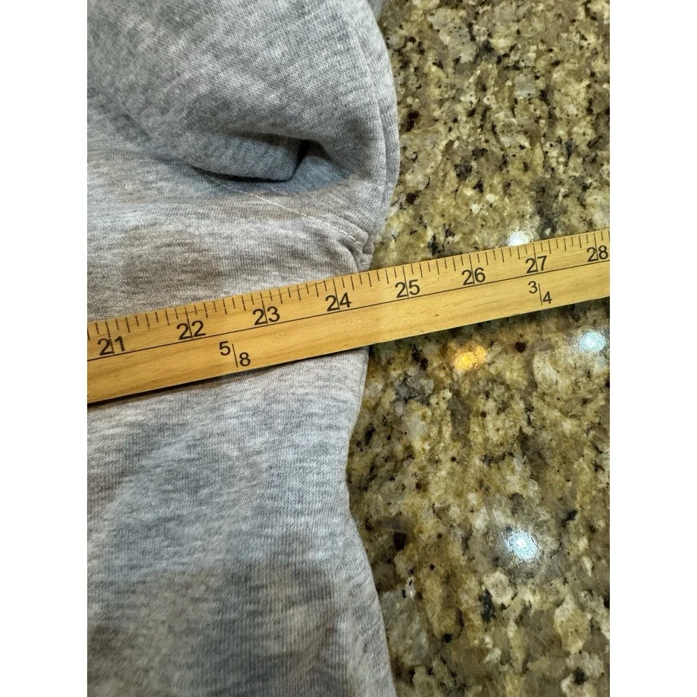 True Religion Sherpa Print Logo Seal Full Zip Hoodie in heather grey Size Large